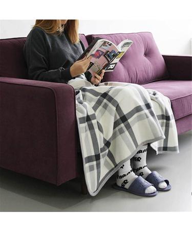 Multifunction Wrap Shawl Neck Shoulder Blanket Pad Warm Blanket Lazy Shawl Blanket Winter Warm Blanket Cape Gray Grid 100*140cm - Buy Online on GoSupps.com