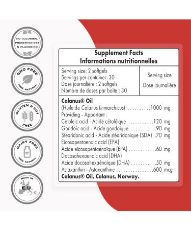 Supersmart Arctic Plankton Oil 500mg - Krill Oil with Omega-3 EPA DHA SDA - Supports Cardiovascular Health - Non-GMO, Gluten Free - 60 Softgels - Buy Online on GoSupps.com