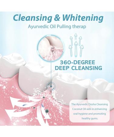 Coconut Oil Pulling Mouthwash with 7 Essential Oils Fresh Breath Teeth & Gum Whitening Natural & Alcohol-Free Includes Guru Tongue Scraper Toothbrush - Buy Online on GoSupps.com