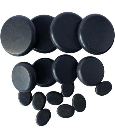 Oksano 16 Pack Large Hot Stone Massage Set - Basalt Stones for Spa Relaxation & Therapy - Buy Online on GoSupps.com