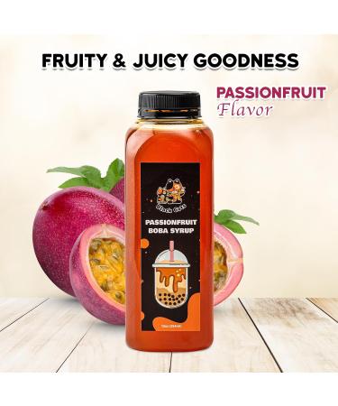 Syrup for Bubble Tea | 12 Ounces (354 ML) | Brown Sugar Boba Flavored Syrup for Tapioca Pearls and Desserts (Passionfruit) - Buy Online on GoSupps.com
