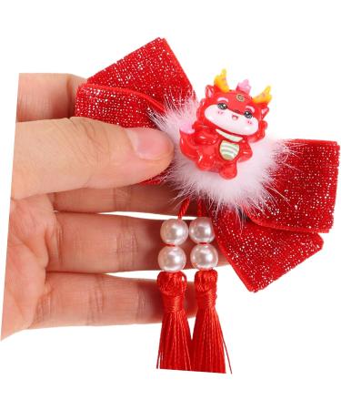 ibasenice 1 Pair pair clip Japanese-style Hanfu red hair womens hair clips chinese hair accessories vintage long tassel hair clip Chopsticks Asia fabric long tassels China hairpin - Buy Online on GoSupps.com