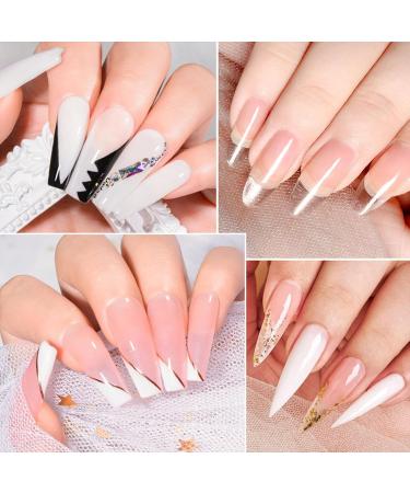 Nail Builder Gel Set Gel Nail Polish Kit 6 Color Hard Gel Builder Nail Extension Gel Clear White Pink Nude Poly Gel Nail Set for Nail Thicken & Strengthen Nail Art DIY for Women - Buy Online on GoSupps.com