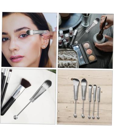 FRCOLOR 2 Sets Metal Handle Makeup Brush Eye Shadow Eyebrow Brush Eyeshadow Loose Powder Brush Eye Makeup Brush Makeup Brush for Women Blush Brush Concealer Brush Beaded Stainless Steel - Buy Online on GoSupps.com