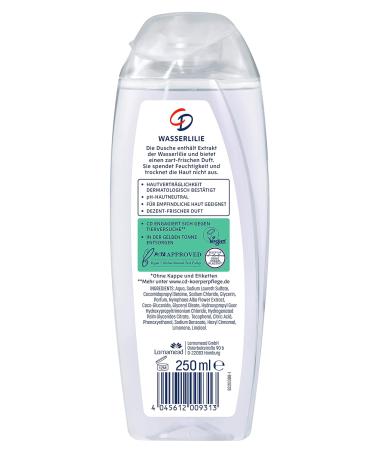 Water Lily Shower Gel 250ml - Moisturizing Vegan & Microplastic-Free for Sensitive Skin - Buy Online on GoSupps.com