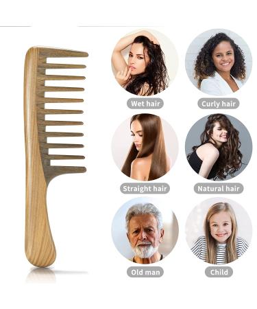 BESTOOL Wide Tooth Sandalwood Comb - Extra Large Detangler for Curly Long Thick Hair - Buy Online on GoSupps.com