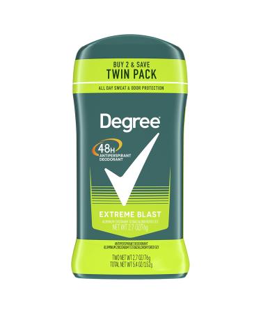 Buy Degree Men Original Protection Antiperspirant Deodorant Twin Pack - 48-Hour Sweat & Odor Protection Extreme Blast - 2.7 oz & 8.1 oz Pack of 4 - International Shipping Available - Buy Online on GoSupps.com