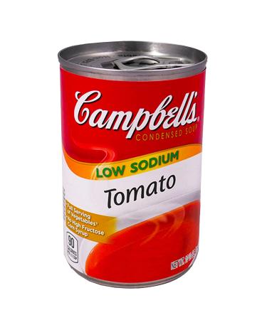 Campbell's Less Sodium Tomato Soup 10.75oz Condensed Can - Pack of 6 - Buy Online on GoSupps.com