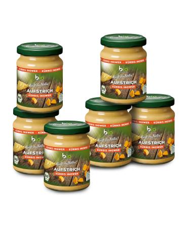 Biozentral Brot spread pumpkin ginger |6 x 125 g |Vegan gluten -free & lactose -free |Freshly aromatic with trend ingredient ginger |Delicious on bread or to refine dishes