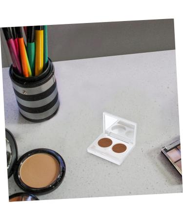 TOVINANNA 8pcs Eye Shadow Box Eyeshadow Pans 2 Grids Eye Shadow Eye Shadow Case Empty Eyeshadow Plastic White - Buy Online on GoSupps.com