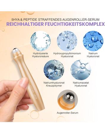 Baby Bright Eye Roller Serum - Hydrating Under Eye Brightener for Wrinkles & Dark Circles | 15ml with 5Hya & Peptide - Buy Online on GoSupps.com