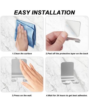8-Pack Stainless Steel Razor Holder - Self-Adhesive No-Drill Shower Hook for Bathroom & Kitchen - Buy Online on GoSupps.com