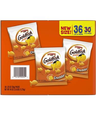  Pepperidge Farm Pepperidge Farm Cheddar Goldfish Crackers 36 sachets of 35g each - Buy Online on GoSupps.com