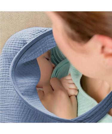 Blue Nursing Cover & Scarf for On-the-Go Moms | 75x95 CM Nursing Apron - Buy Online on GoSupps.com