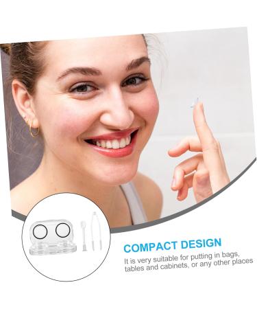Buy Homsfou Travel Contact Lens Cases - 8-Piece Transparent Holder for Eye Care - Portable Colored Lens Box Set (3 x 7.5x4.5cm) - Buy Online on GoSupps.com