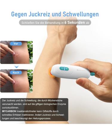 Mycarbon Insect Bitter Healer - Chemical-Free Electric Mosquito Bite Relief for Itching Pain & Swelling - Compact & Portable Solution - Buy Online on GoSupps.com