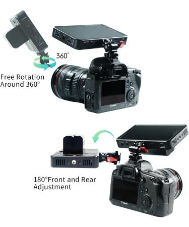 Desview M3 Camera Monitor Mount - 360 Swivel, 180 Tilt, Adjustable Field Monitor Holder with 1/4 Screw Cold Shoe for 5-7 inch Video Monitor - Buy Online on GoSupps.com