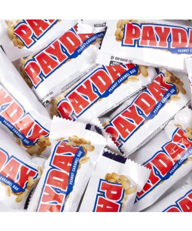 PayDay Snack Size Candy Bars 11.6oz Bag (approx 16 pcs), 3 Pack Caramel 11.6 Ounce (Pack of 3)