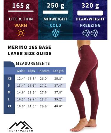 Merino Wool Base Layer Women Pants + Wool Socks Set | Thermal Underwear Leggings for Winter | Medium 165 Pink Heather - Buy Online on GoSupps.com