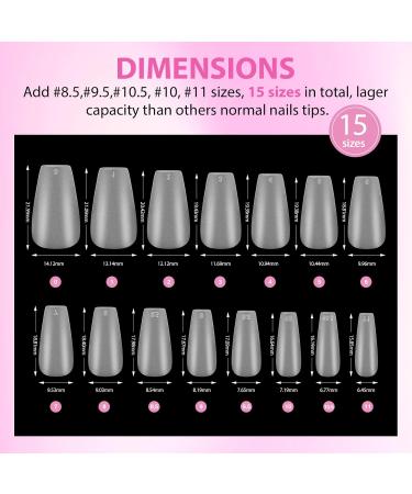 Saviland Soft Nail Gel Tips - 480PCS Short Coffin Full Cover Matte False Nail Tips for DIY Nail Art & Extensions - Perfect Valentine Gift - Buy Online on GoSupps.com