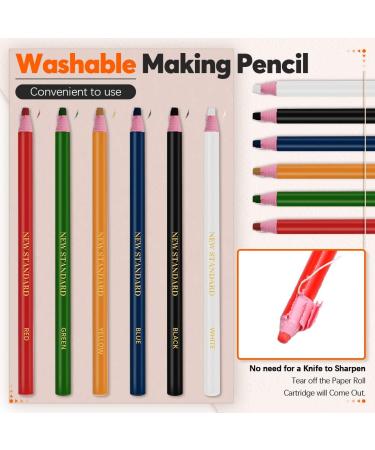 Rustark 32 Pcs Tailoring Marker Set - Fabric Marker Chalk, Disappearing Ink Pen, Sewing Marking Pencil for Quilting, Sewing, Dressmaking - Buy Online on GoSupps.com