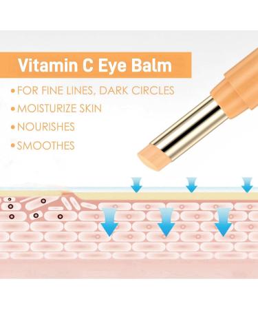 Vitamin C Eye Cream Stick Brighten Vitamin C Eye Balm Moisturised Glow Eye Care Stick Anti Wrinkle Eye Cream Stick for Puffy Eyes Cooling & Hydrating Eye Cream Moisturizer Stick Eye Cream Anti Aging - Buy Online on GoSupps.com
