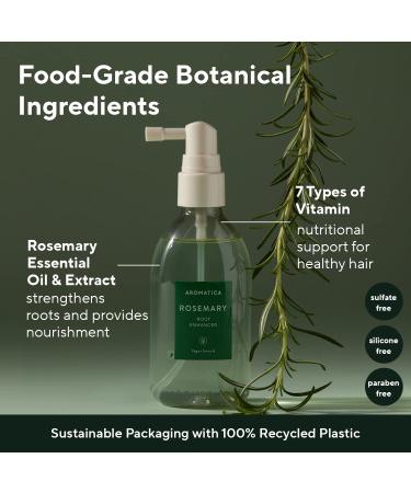 AROMATICA Rosemary Root Enhancer 3.38oz - Scalp Nourishing Spray with Rosemary Essential Oil - Relieves Itchy, Dry, Flaky Scalp - Sulfate, Silicone, and Paraben Free - 02 Rosemary Enhancer - Buy Online on GoSupps.com