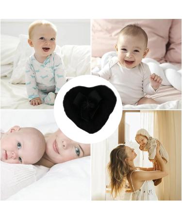 Baby Powder Puff Bowknot Heart Powder Puff - Baby Body Powder Puff Long-haired Powder Puff Soft Face Powder Puff for Baby Black - Buy Online on GoSupps.com
