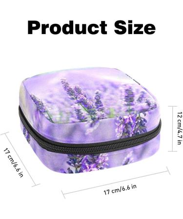 Find Your Perfect Lavender Flower Sanitary Napkin Storage Bag | Portable Zippered Case for Teen Girls & Women Stylish & Convenient - Buy Online on GoSupps.com