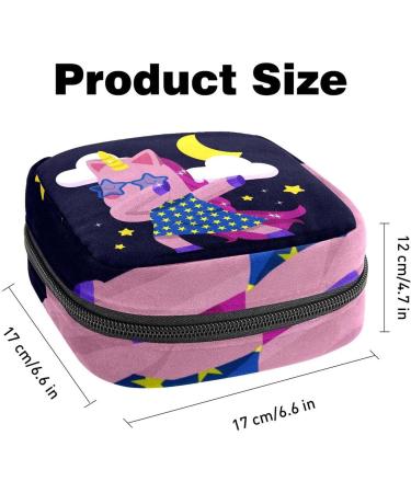 Navy Leaves Unicorn Women's Napkin Keeping Bags | Portable Period Pocket for Teens & Girls | Menstrual Cup & Breastfeeding Holder - Shop Internationally - Buy Online on GoSupps.com