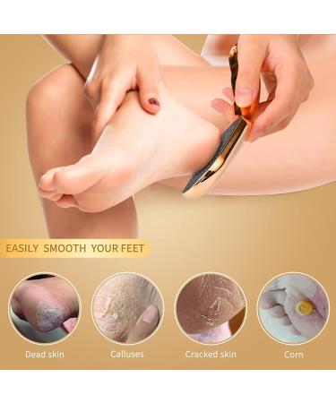 Nano Glass Foot File - Callus Remover for Pedicure | Gently Smooths Dead Skin on Wet and Dry Feet | Gold - Etched Glass Technology - Buy Online on GoSupps.com
