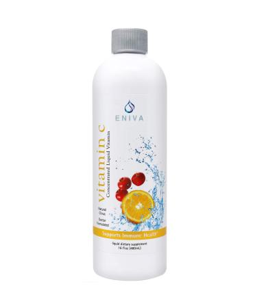 Eniva Liquid Vitamin C | Immune Formula | Orange Citrus Flavor | All Naturally Sourced from Acerola Berries Oranges Cranberry Rosemary | Sugar Free | Low-Carb & Keto Approved | 2 Month Supply