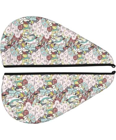 Ethnic Colorful Doodle Microfiber Hair Towel | Soft Super Absorbent Quick Dry Wrap for Women - Ideal for Long Curly and Thick Hair - Buy Online on GoSupps.com