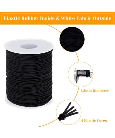 Selizo 1.2mm Black Elastic String for Bracelets, Necklaces, Beading, and Sewing - 109 Yards - Buy Online on GoSupps.com