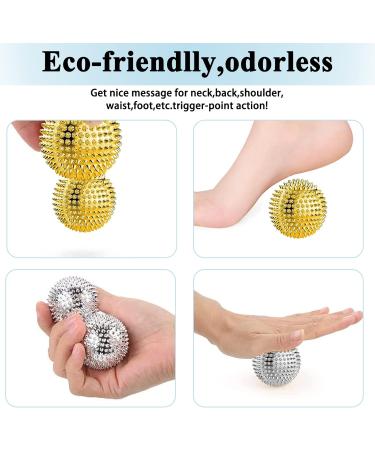 12PC Acupressure Ball Set - Finger & Wrist Massage Rings for Stress Relief & Circulation | Igelball Massage with Tiger Clips - Buy Online on GoSupps.com