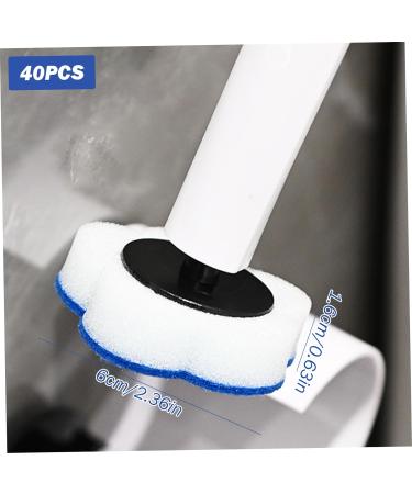 Toilet Wand Refills 40Pcs Disposable Toilet Brush Refills Toilet Scrubber Refill Not Easy to Fall Off Toilet Brush Replacement with Cleaning Solution - Buy Online on GoSupps.com