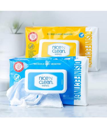 Nice 'N Clean Disinfecting Surface Wipes 304ct - Fresh Lemon Scent | For Home & Kitchen | 304 Count Pack - Buy Online on GoSupps.com