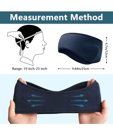 Yepnfro Winter Sports Headband for Men & Women | Fleece Ear Warmer for Cycling Running Hiking & Jogging - Black & Blue - Buy Online on GoSupps.com