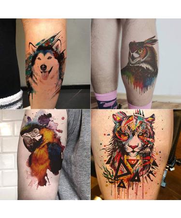 Oottati 12 Sheets Large Temporary Tattoos - Flower Arm Watercolor Designs for Men and Women - Buy Online on GoSupps.com