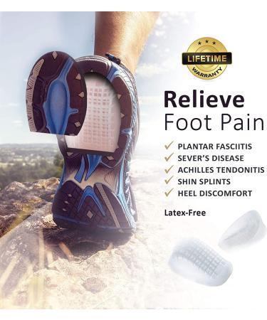Tulis Heavy Duty Gel Heel Cups - Shock Absorption & Plantar Fasciitis Relief - Made in USA (1 Pair) - Buy Online on GoSupps.com