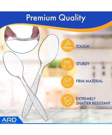 Ard Wholesale 100 Count Clear Extra Strong Spoons Cutlery Box - Heavy Duty and Durable - Buy Online on GoSupps.com
