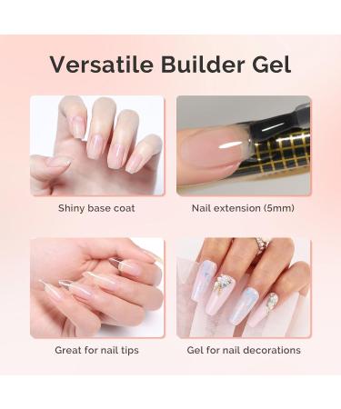 MelodySusie Builder Nail Clear Base Gel - Thickening Soak Off UV Gel for Nail Art Design | Ideal Gift for Women - Buy Online on GoSupps.com