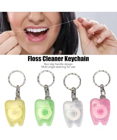 Buy Dental Floss Key Rings - Portable Tooth Picks & Keychain Floss for Oral Care | High-Strength Plastic Dental Tools - Buy Online on GoSupps.com