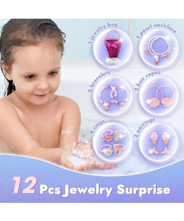 6 Oversized Handmade Mermaid Bath Bombs for Kids | Surprise Inside | Jewelry Toys | Ideal Gift for Girls & Toddlers Aged 3-12 | Perfect for Birthday & Christmas - Buy Online on GoSupps.com