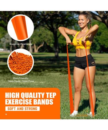 Non-Latex Resistance Bands Set - 1.5m Orange/Green/Blue - For Physical Therapy, Strength Training, Yoga, Pilates - Home Workout Bands with Different Strengths - Buy Online on GoSupps.com