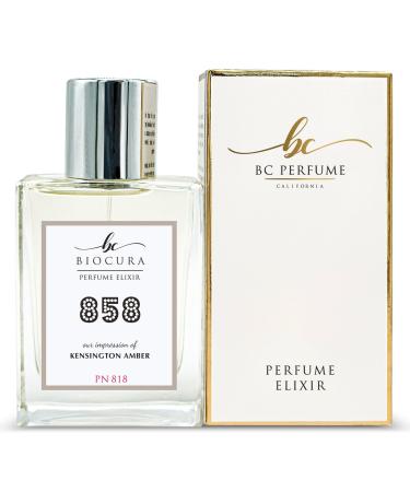 BC Perfume 858 Inspired by Kensington Amber For Women & Men Fragrance Dupes Eau de Parfum Bottle 1.7 Fl Oz/50ml