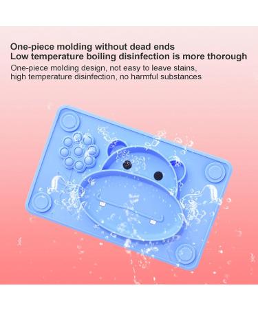 Greenwater Silicone Suction Plate for Babies | BPA-Free Non-Slip Design | Safe & Durable Children's Plates - Blue - Buy Online on GoSupps.com