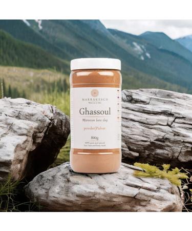 Marrakech Ghassoul Lavaerde Pulver 800G - Original Moroccan Clay Facial Mask | Natural Peeling for Face Skin & Hair | Body Care Washing Earth - Buy Online on GoSupps.com