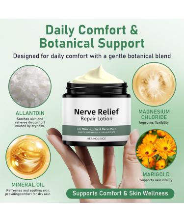 2PC Nerve Relief Repair Lotion Cream Neuropathy Lotion with Arnica Deeply Moisturizes Skin Keep Soft Smooth Suitable for Muscle Lumbar Neck Hands and Feet 1 Fl Oz (Pack of 2) - Buy Online on GoSupps.com