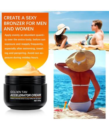 Tanning Accelerator Cream 100g Long Lasting Sunbed Cream Golden Tan Accelerator Outdoor Sun Rapid Tanning Cream Sunbed Tanning Accelerator Intensive Tanning Gel for Outdoor Sun and Tanning Beds - Buy Online on GoSupps.com